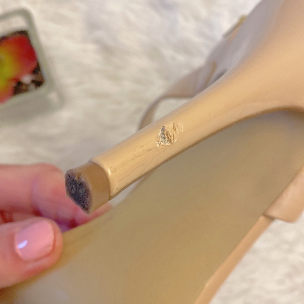 Steve Madden | Reya T-Strap Gold Nude heel women size 8 - Picture 8 of 9